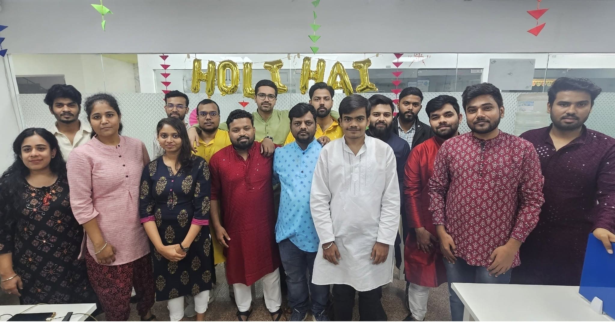 Plutonic team in ethnic wear for Holi