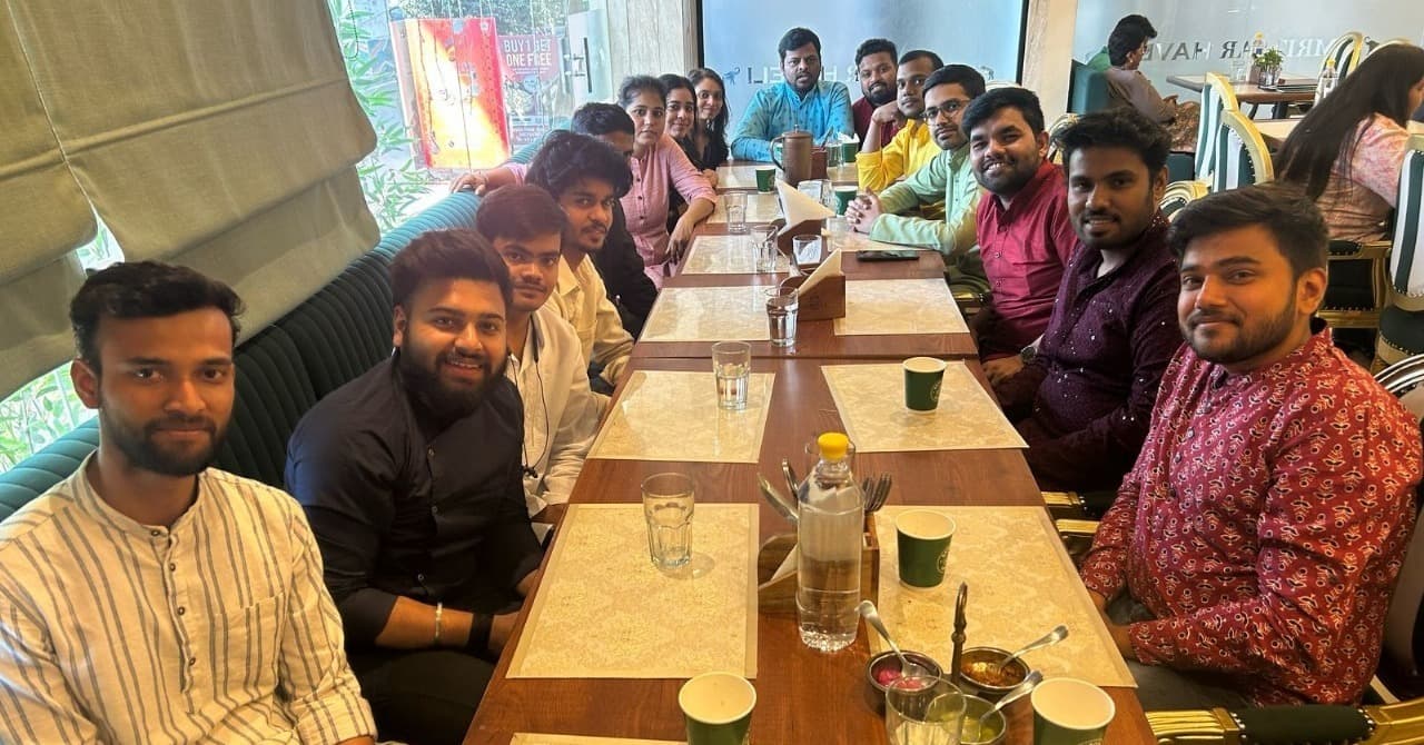 Plutonic team dining together at Amritsar Haveli